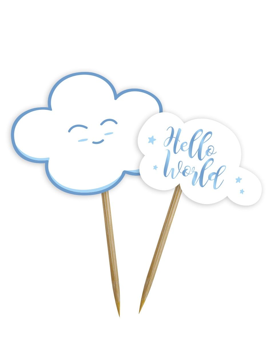 Cocktail Prikkers Babyshower Jongen 24 Stuks