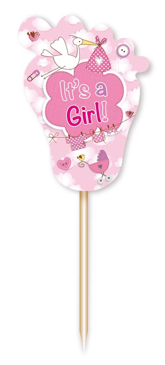 Cocktail Prikkers It's A Girl 24 Stuks