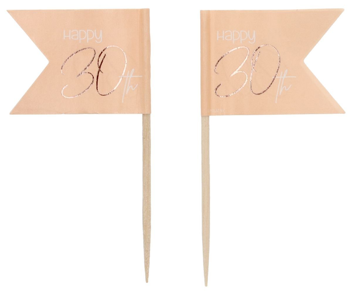 Cocktail Prikkers Lush Blush 30 Jaar 36 Stuks