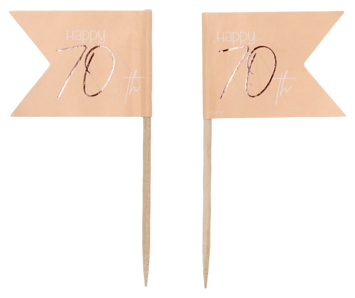 Cocktail Prikkers Lush Blush 70 Jaar 36 Stuks