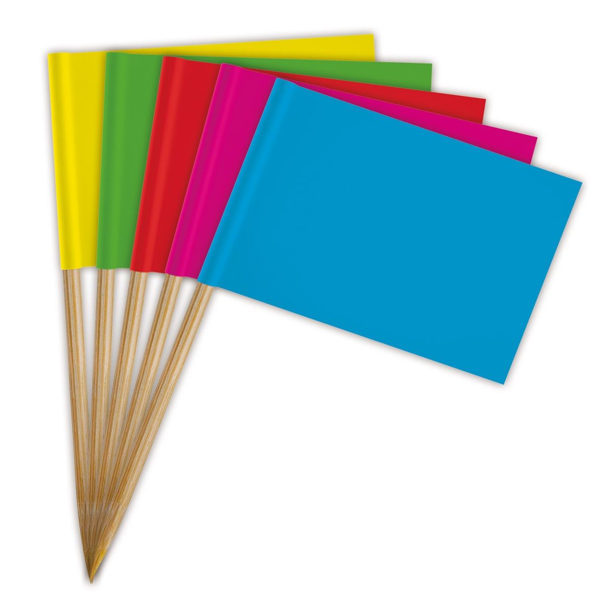 Cocktail Prikkers Meerkleurige Vlaggetjes 50 Stuks