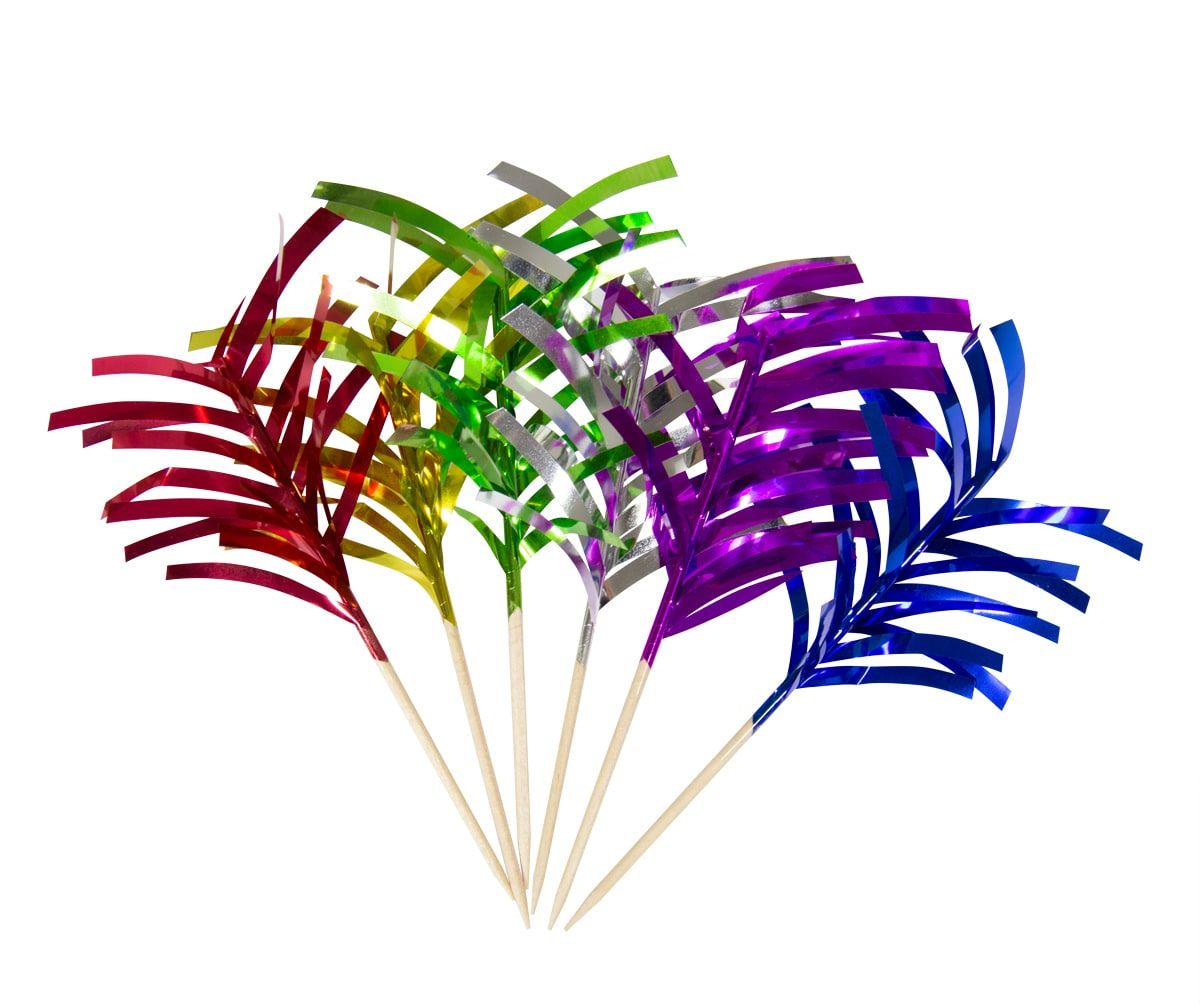 Cocktail Prikkers Metallic Palm 10 Stuks
