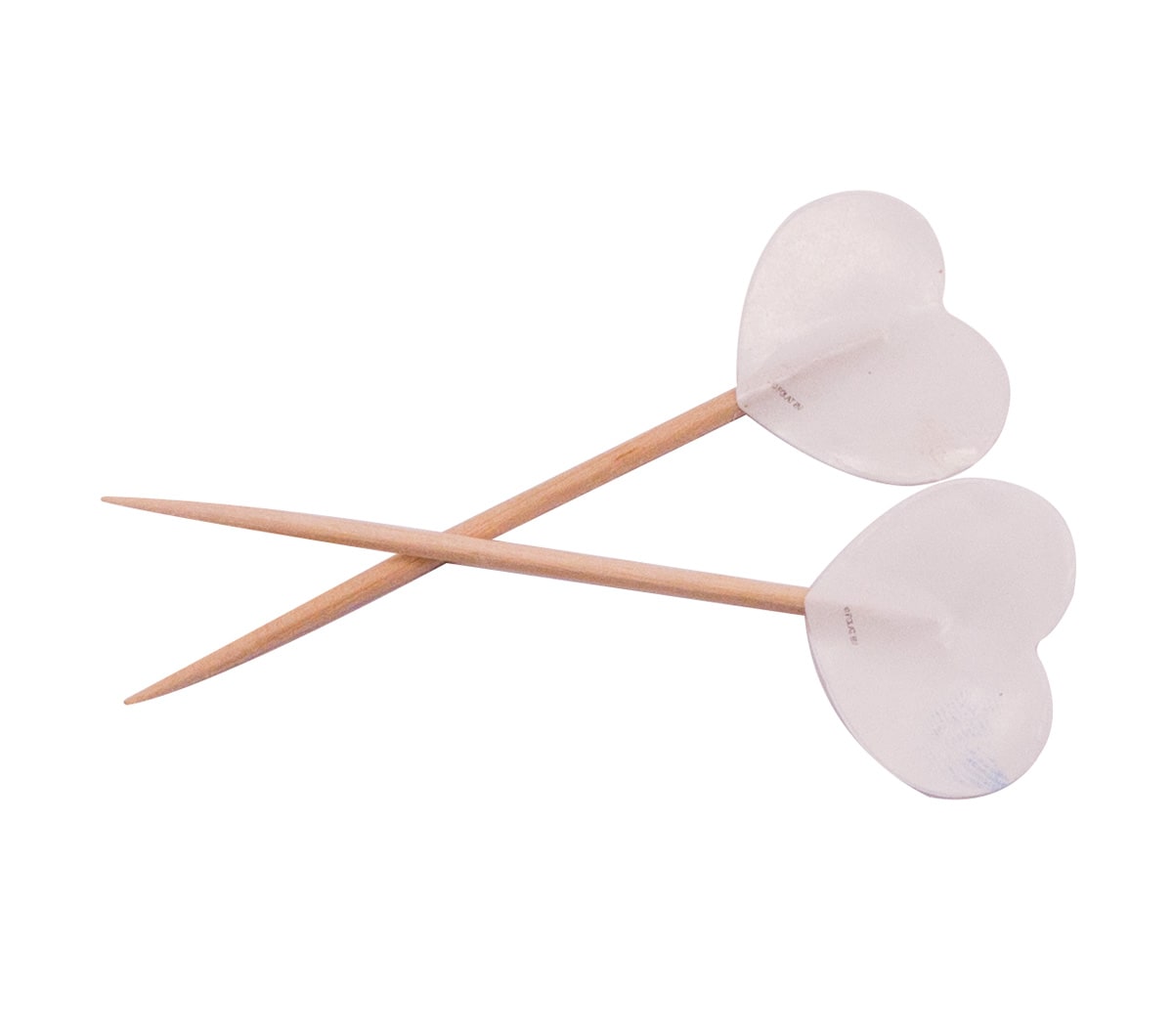 Cocktail Prikkers Witte Hartjes 50 Stuks