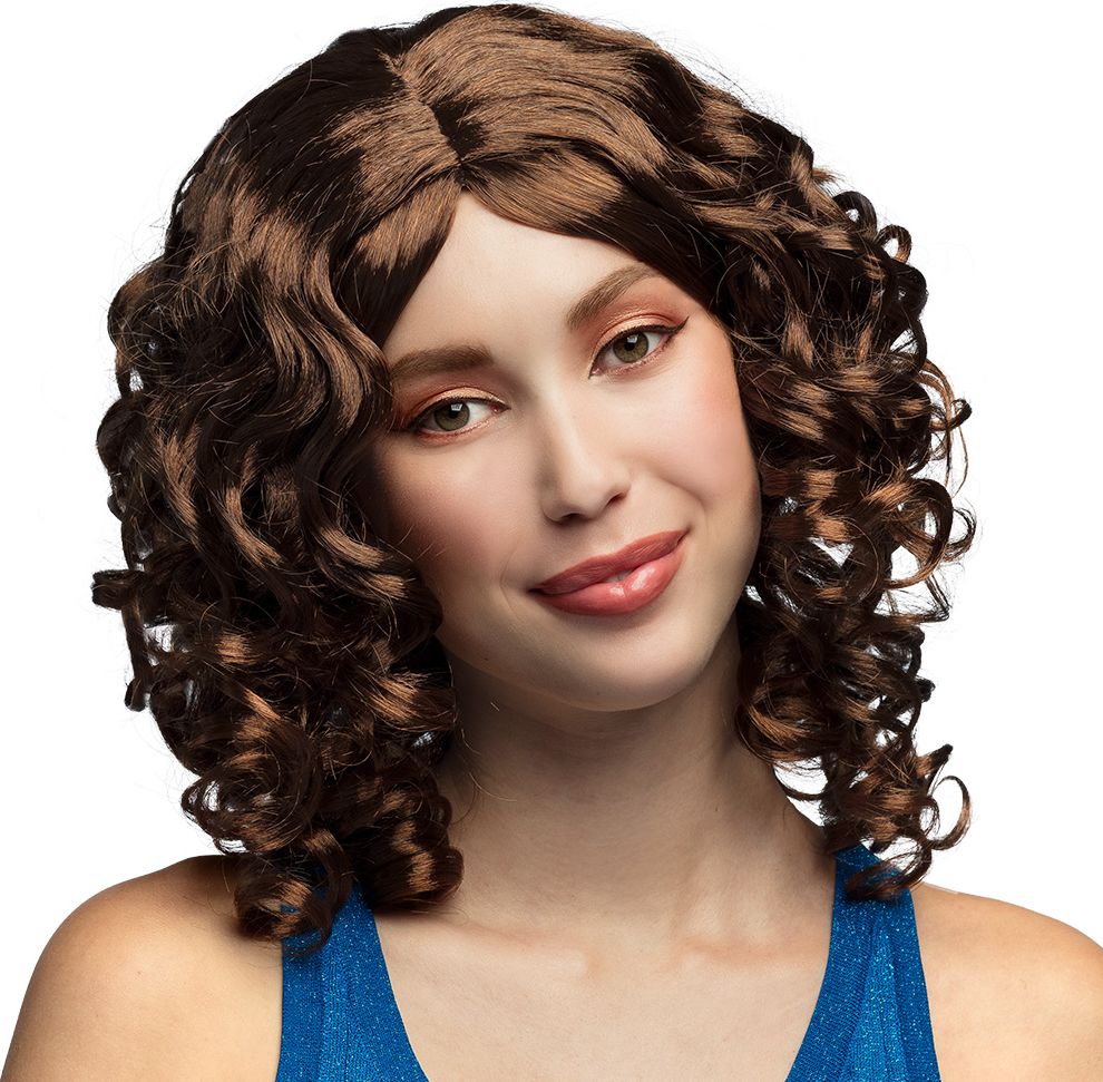 Cocktail Pruik Bruin