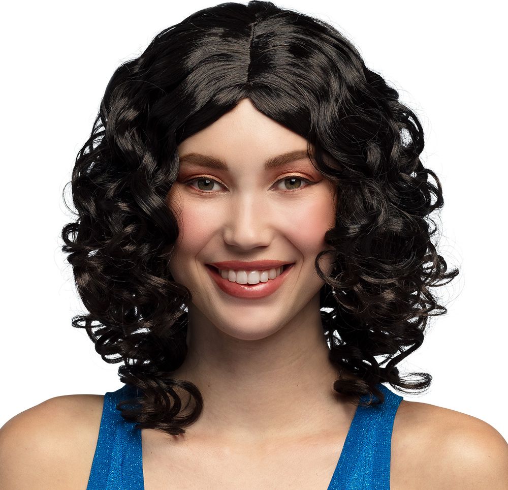 Cocktail Pruik Zwart