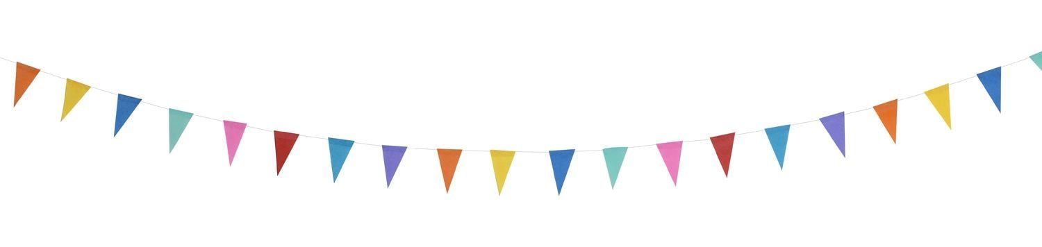 Color pop meerkleurige mini vlaggenlijn