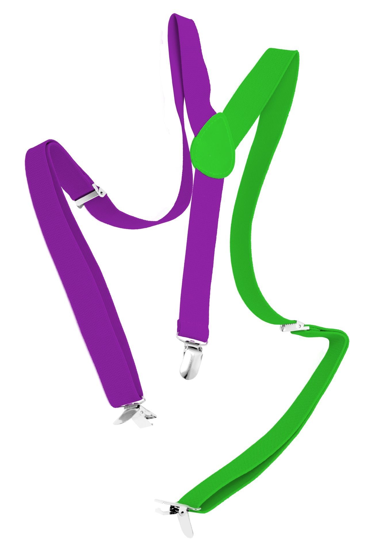 Colorblock Bretels Paars Groen
