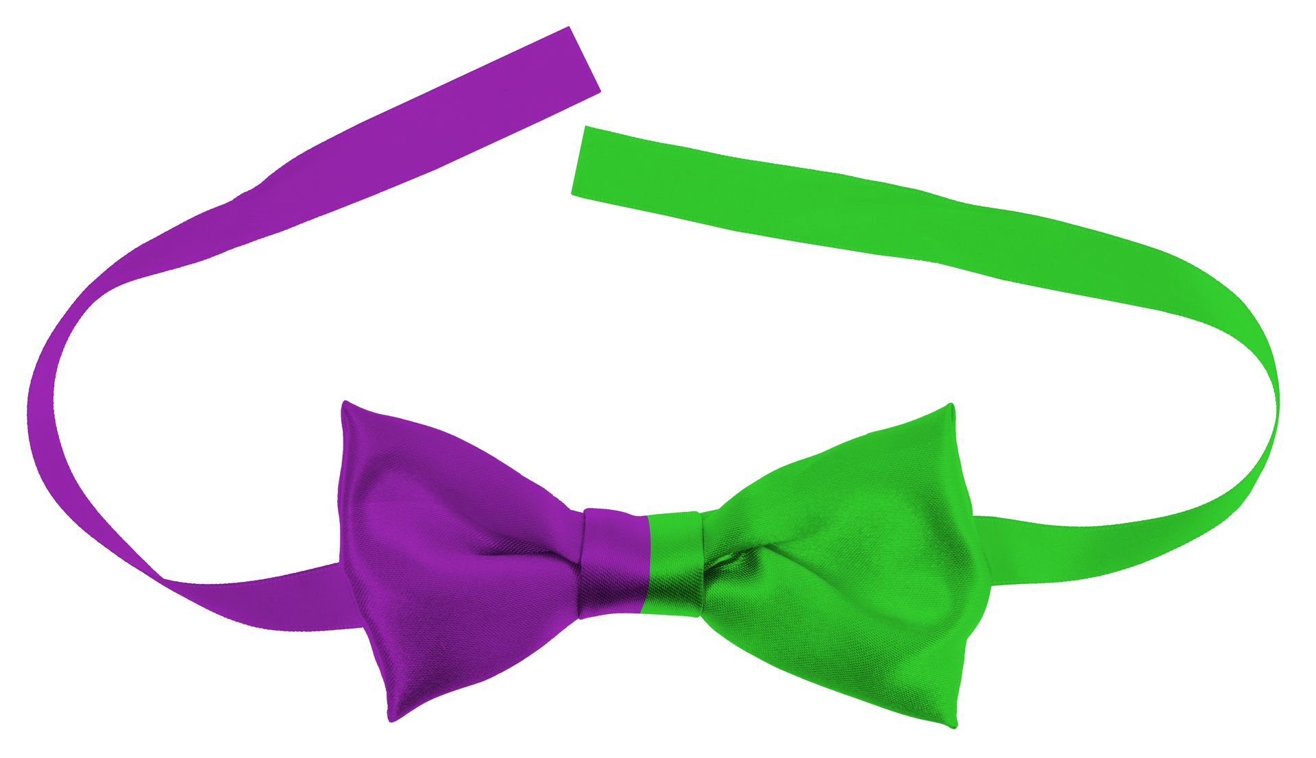 Colorblock Vlinderstrik Paars Groen