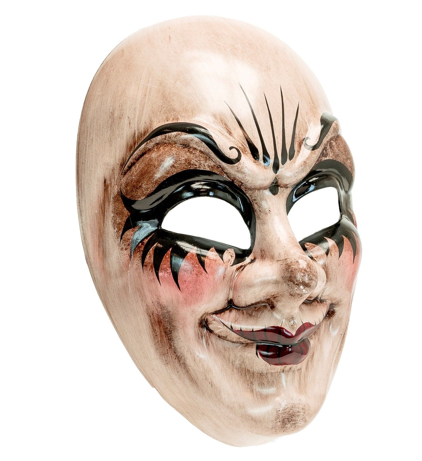 Commedia Dell'arte Griezelig Masker Bruin