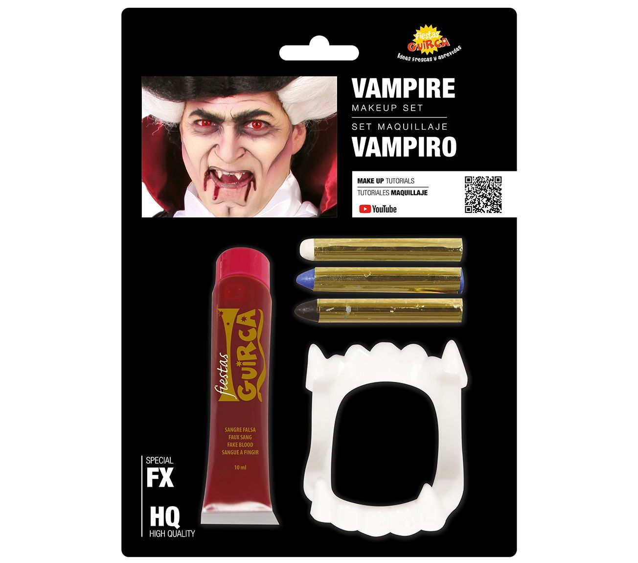 Compleet vampier make-up set