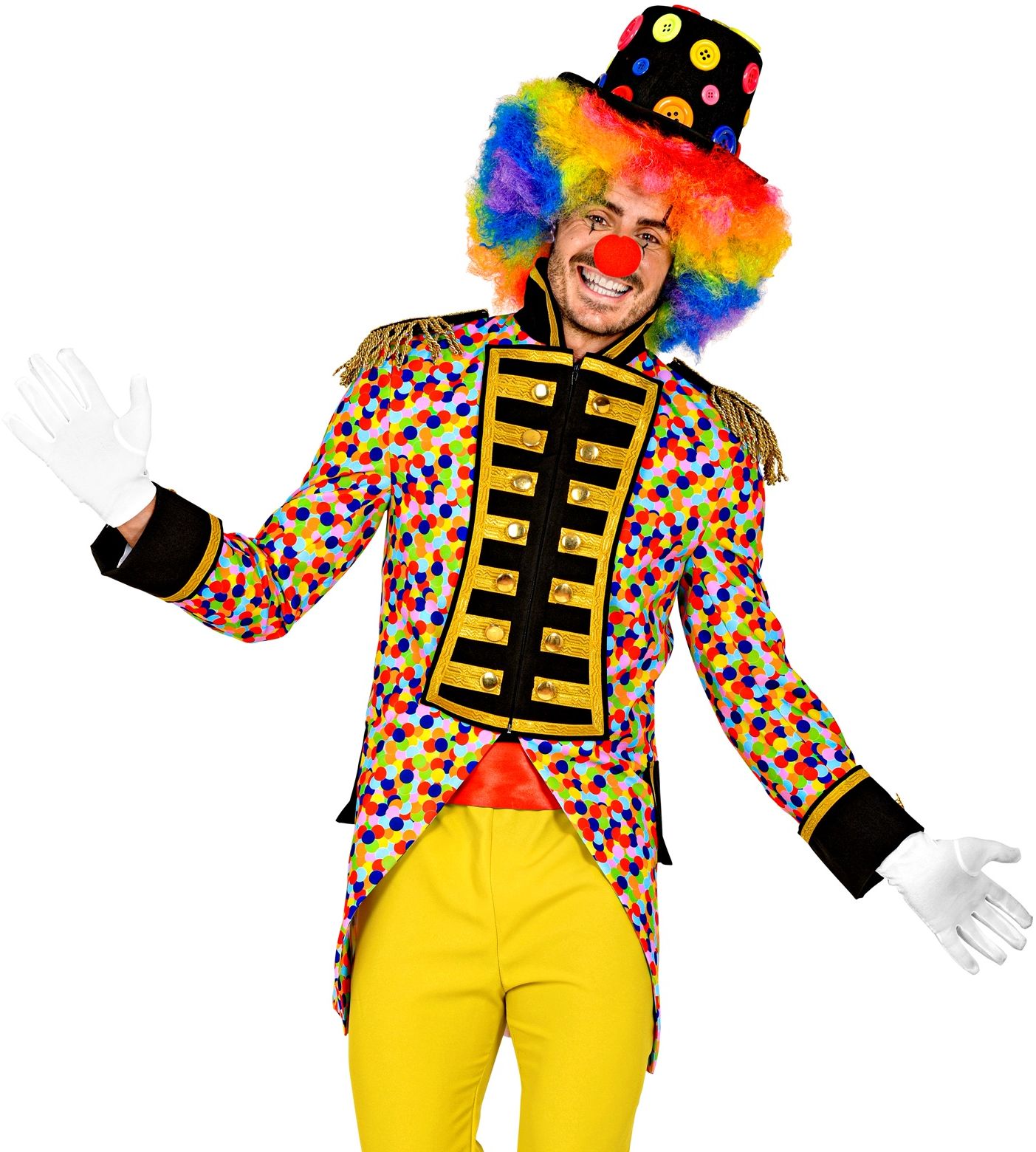 Confetti clown carnaval slipjas heren