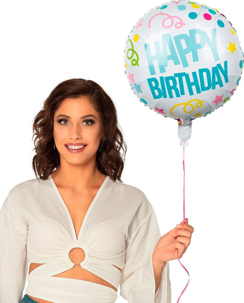 Confetti Happy Birthday Folie Ballon