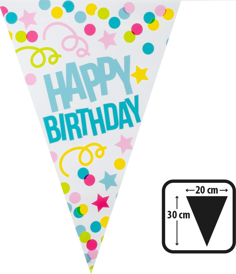 Confetti Happy Birthday Vlaggenlijn