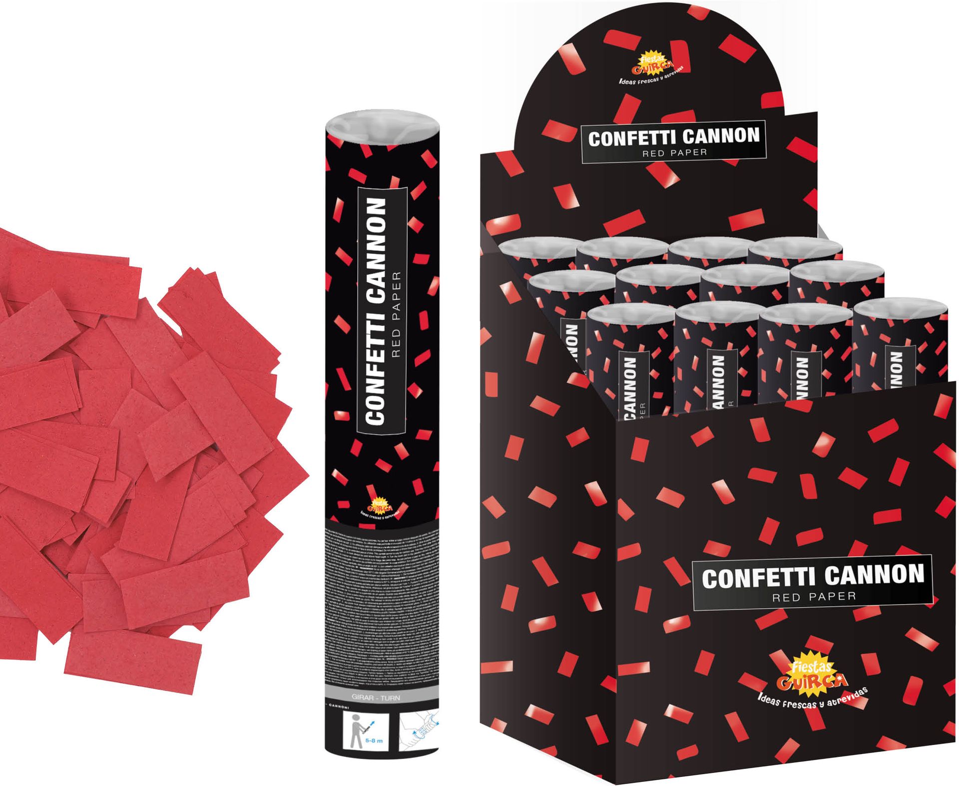 Confetti Kanon Rood 40cm