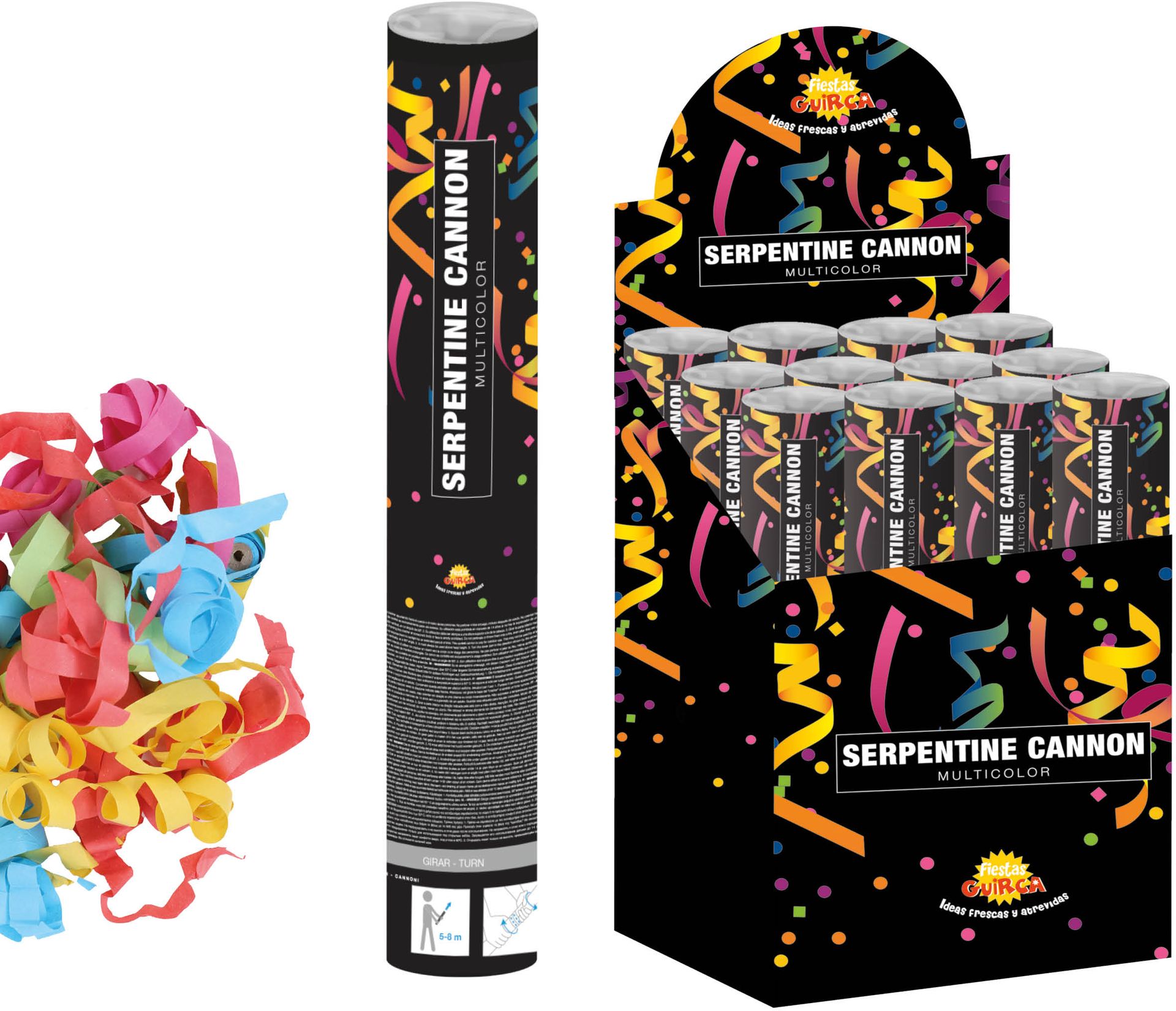 Confetti Kanon Serpentine Meerkleurig 40cm