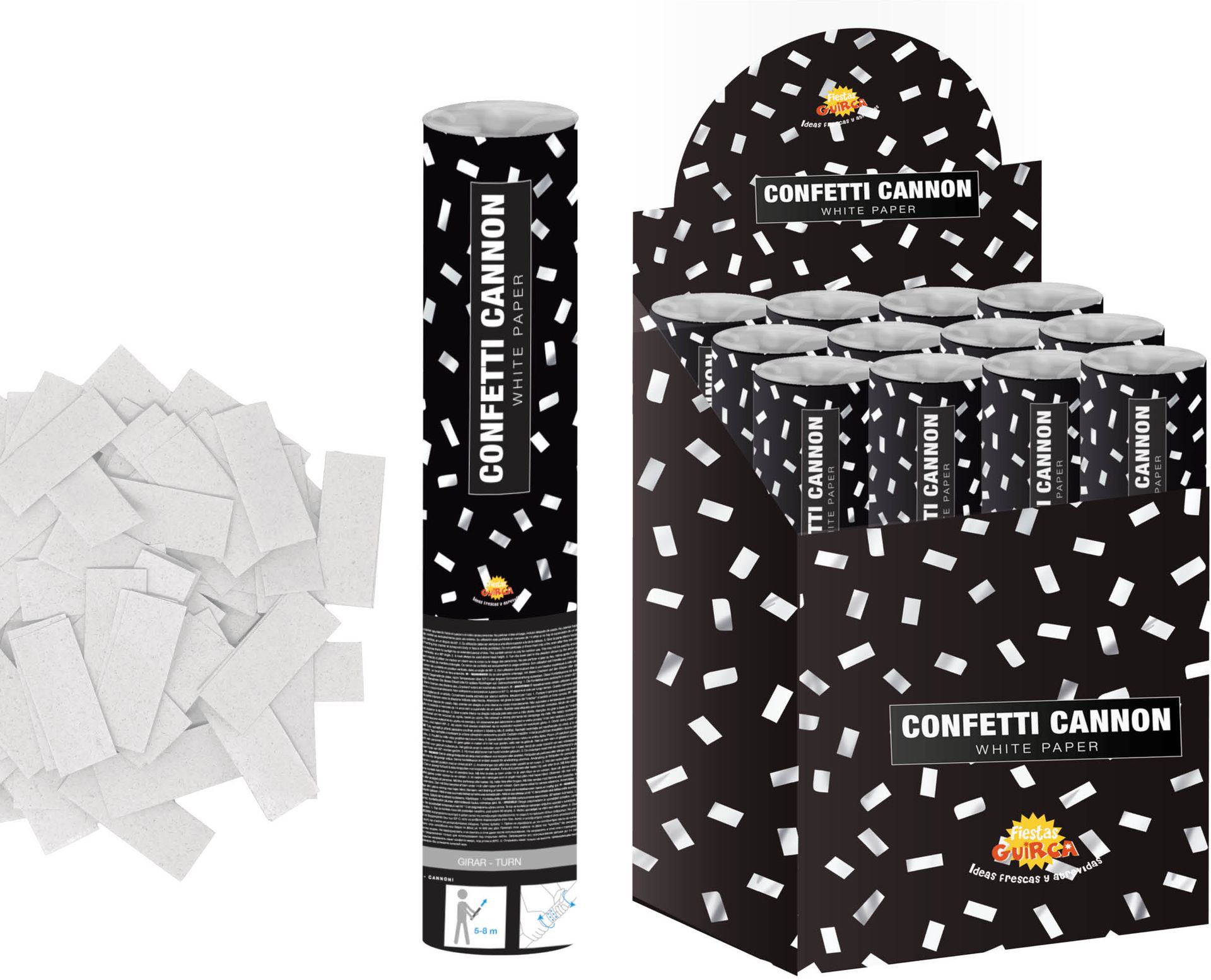 Confetti Kanon Wit 40cm