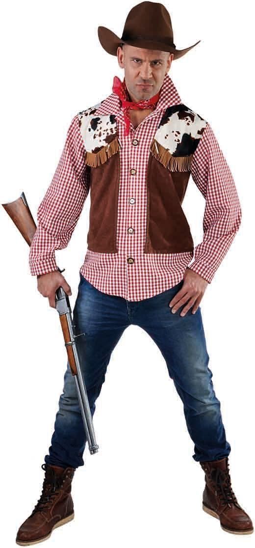 Cowboy Blouse met Vest Man