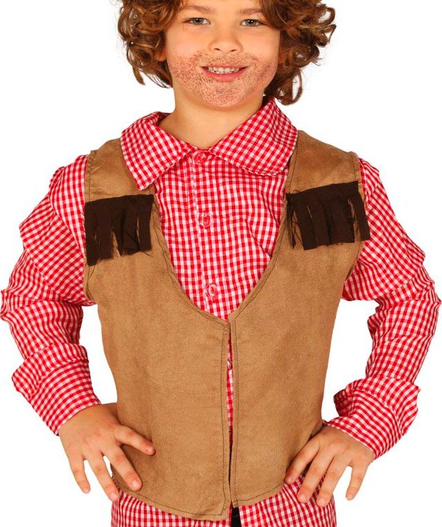 Cowboy Indianen Suedelook Vestje Kind