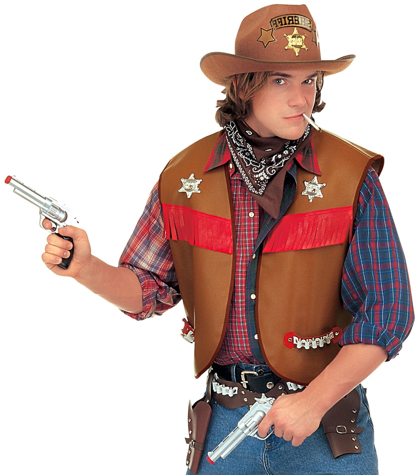 Cowboy James Rood Bruin Vest Volwassen