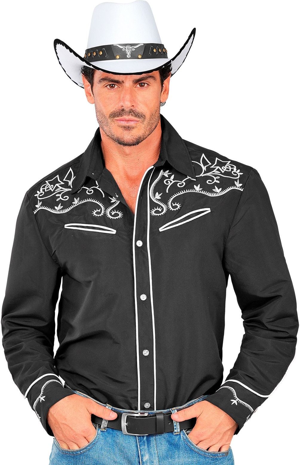 Cowboy Overhemd Zwart Heren