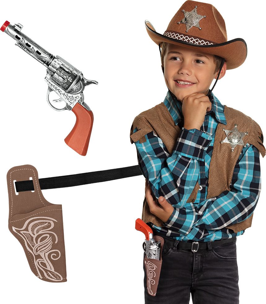 Cowboy Western Accessoireset Kind 3-Delig