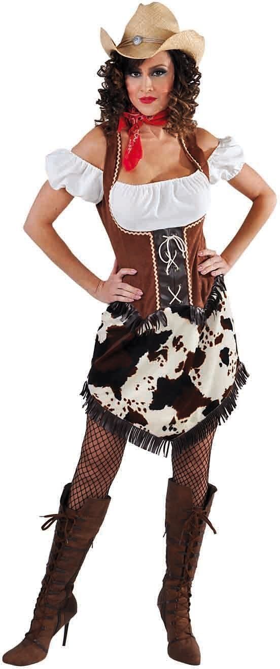 Cowgirl Koeprint Kostuum Dames