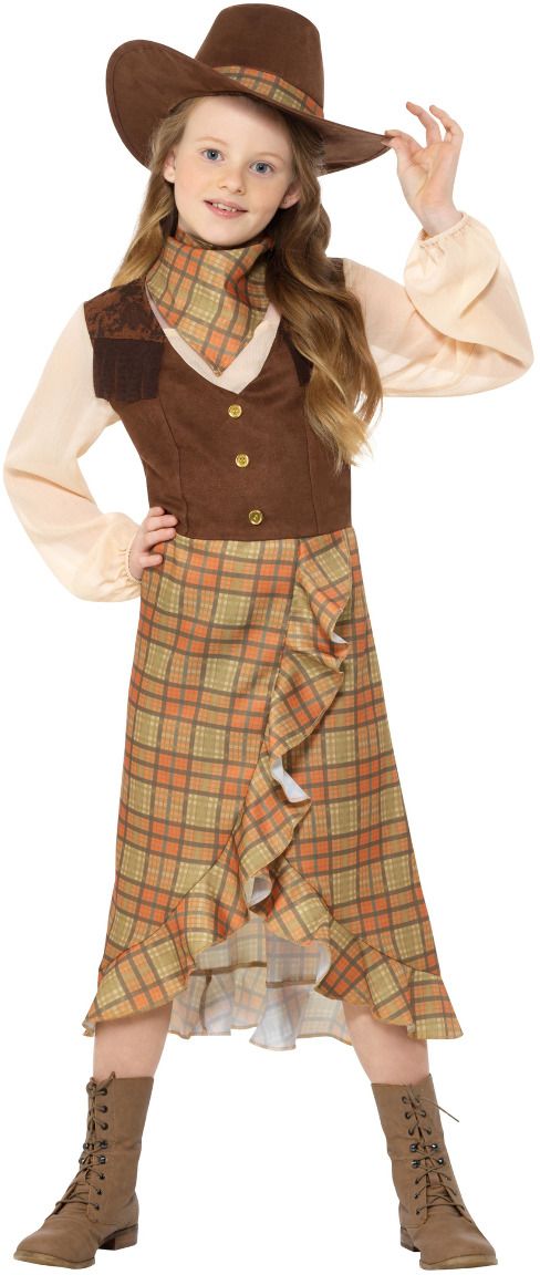 Cowgirl Meisjes Kostuum Bruin