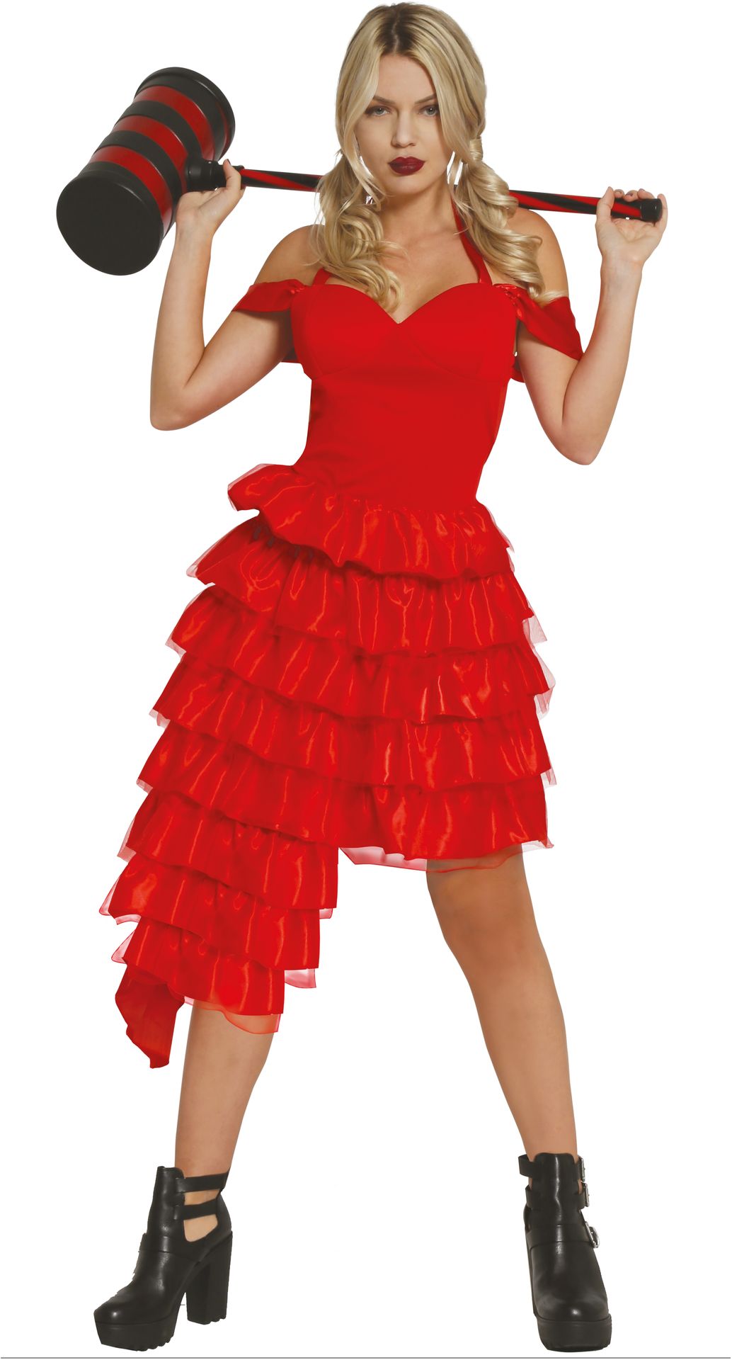 attribuut Kruipen Raadplegen Crazy harley quinn jurk rood vrouw