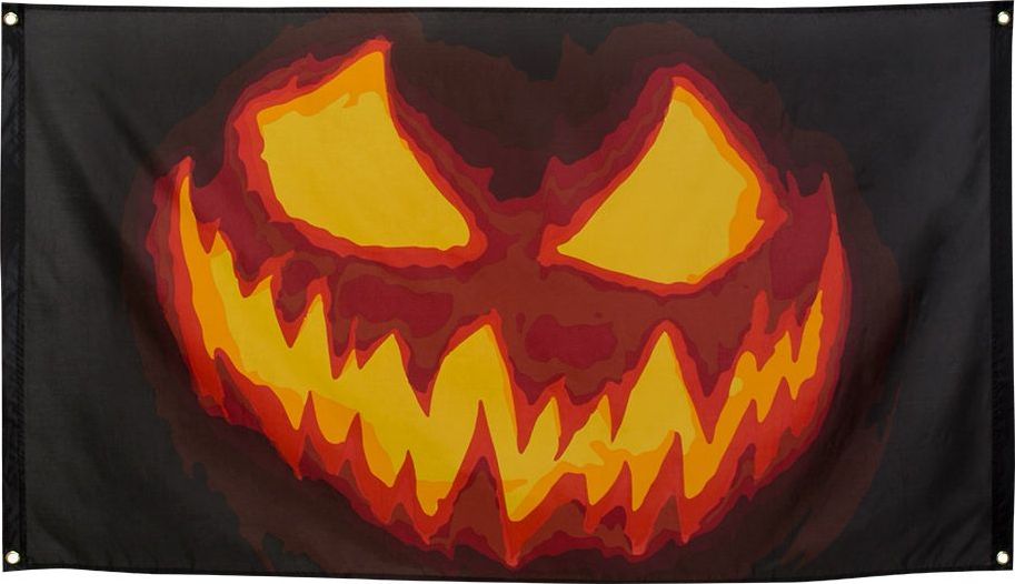 Creepy Pumpkin Halloween Thema Vlag