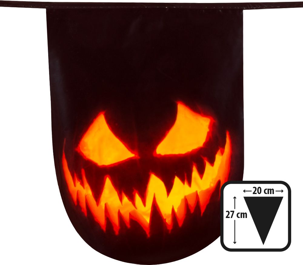 Creepy pumpkin halloween thema vlaggenlijn