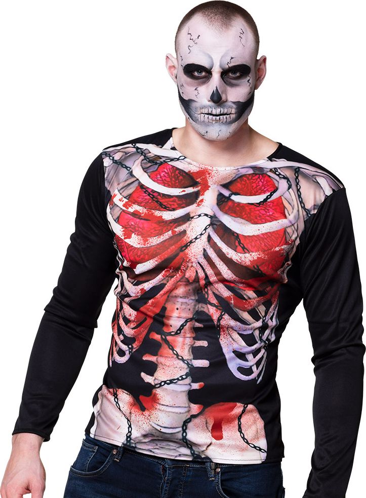 Creepy skelet shirt heren