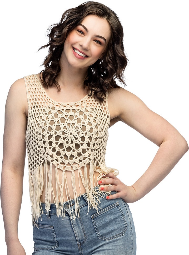 Creme Hippie Dames Top Festival