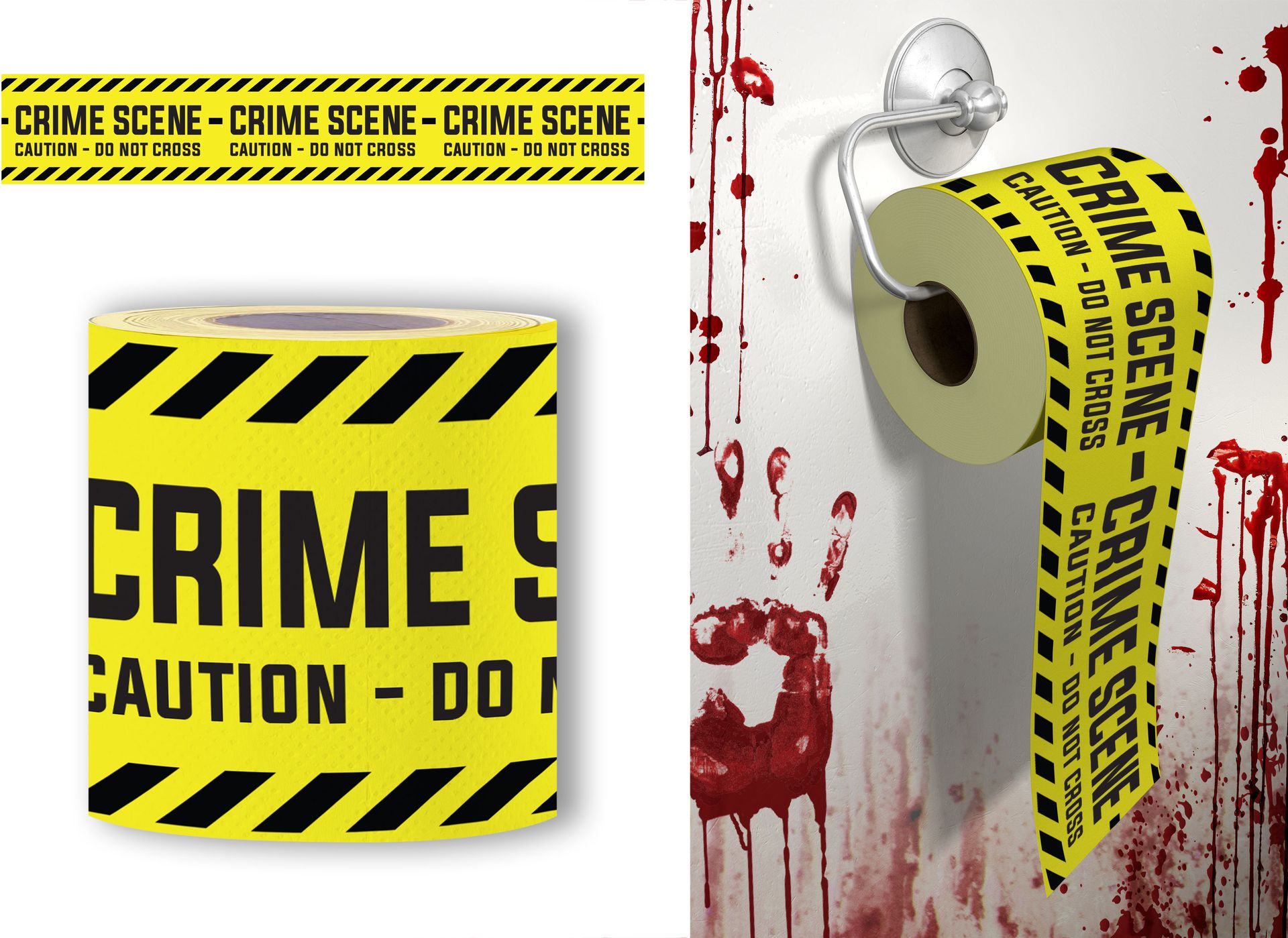 Crime Scene Dubbelzijdige Wc-Papier Rol Halloween