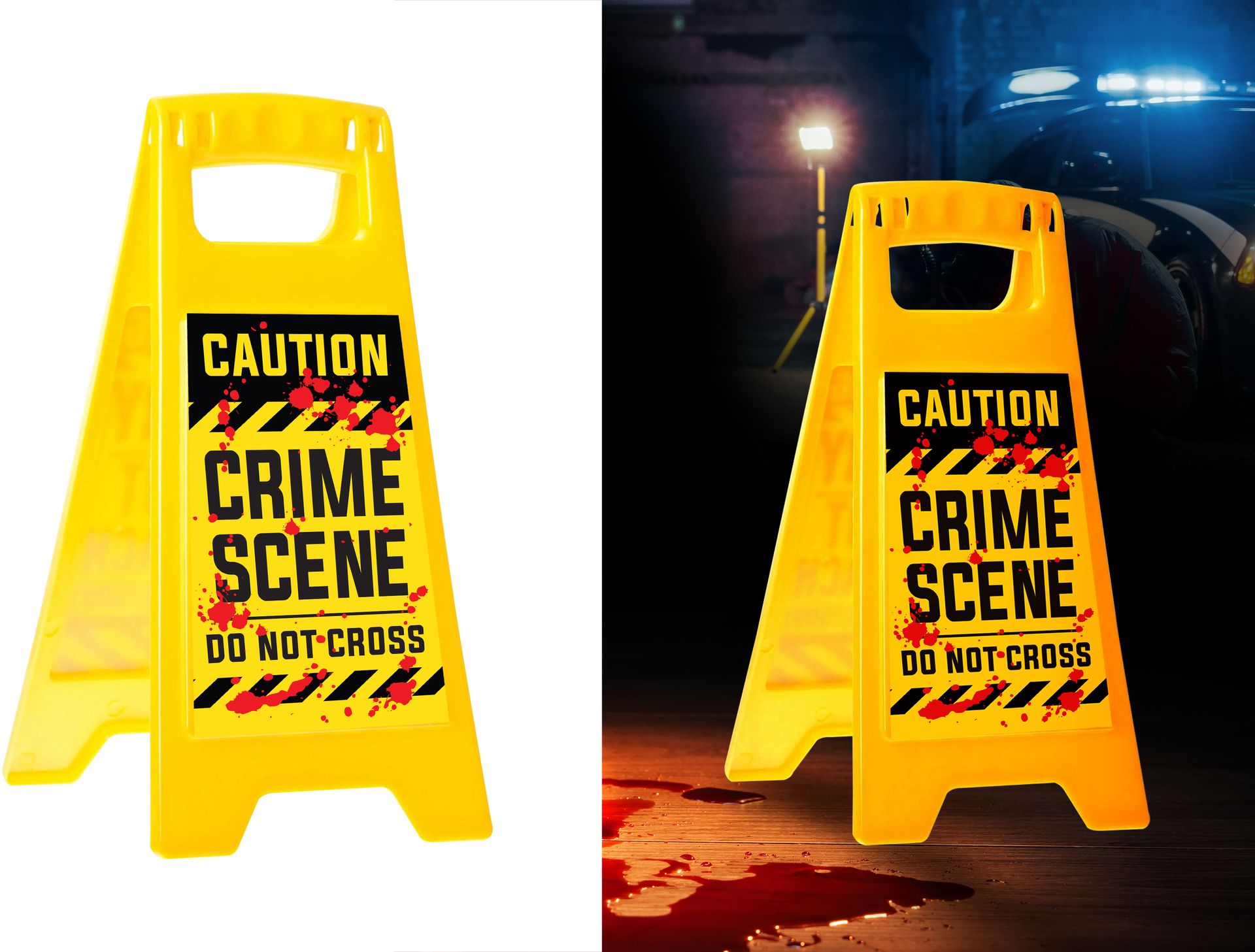 Crime Scene Waarschuwingsbord Geel Halloween