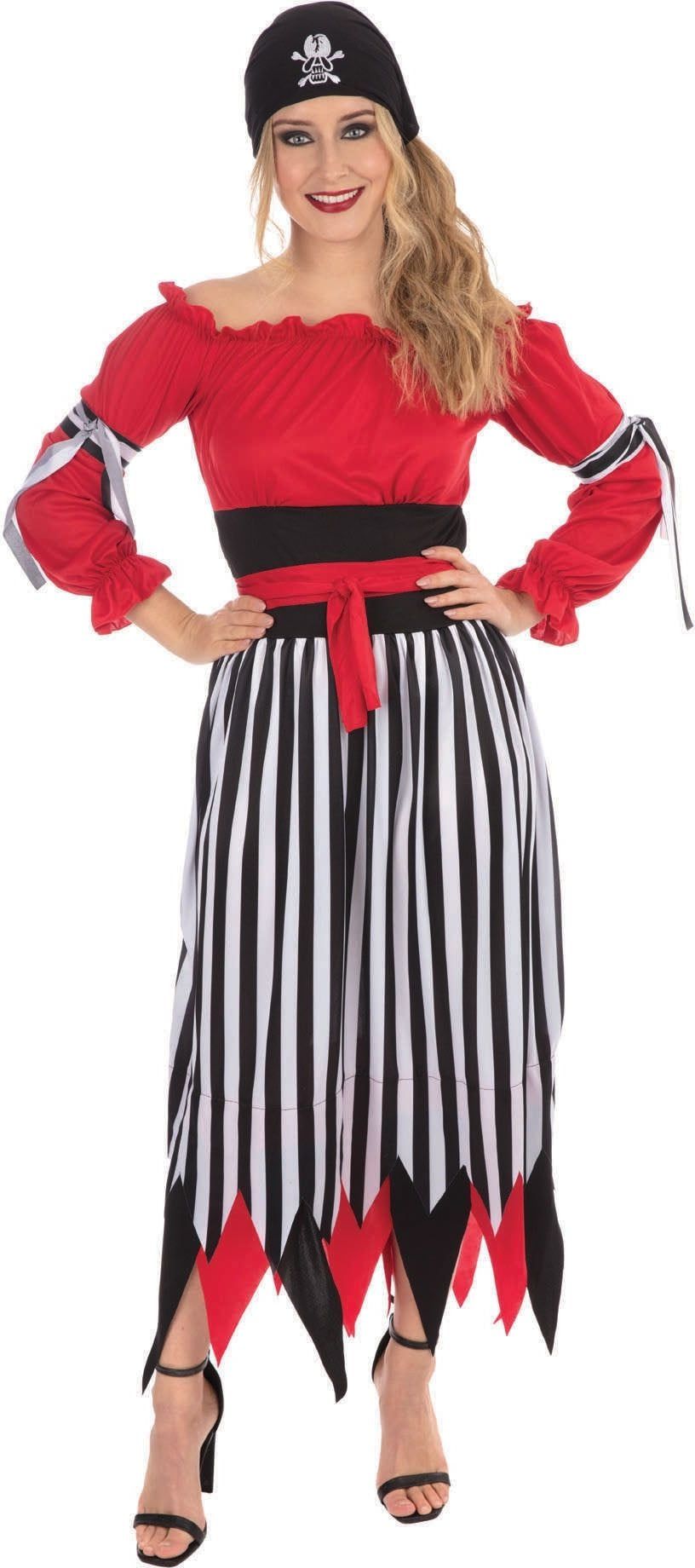 Crimson Piraatvrouw Jurk Dames