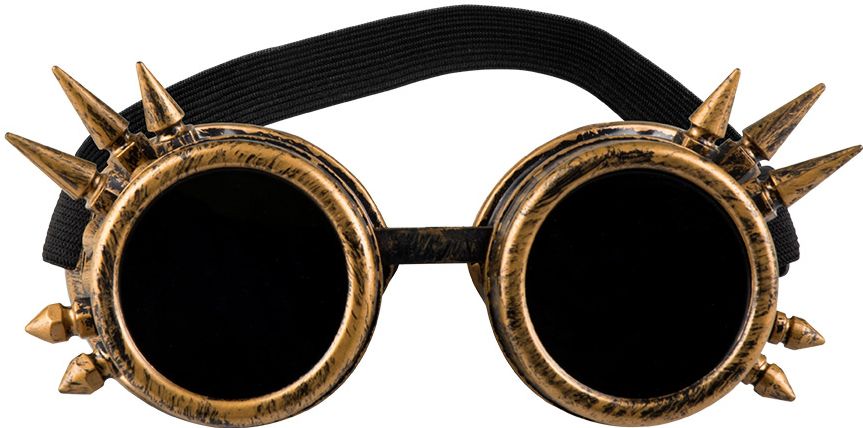 Cyber steampunk bril koper