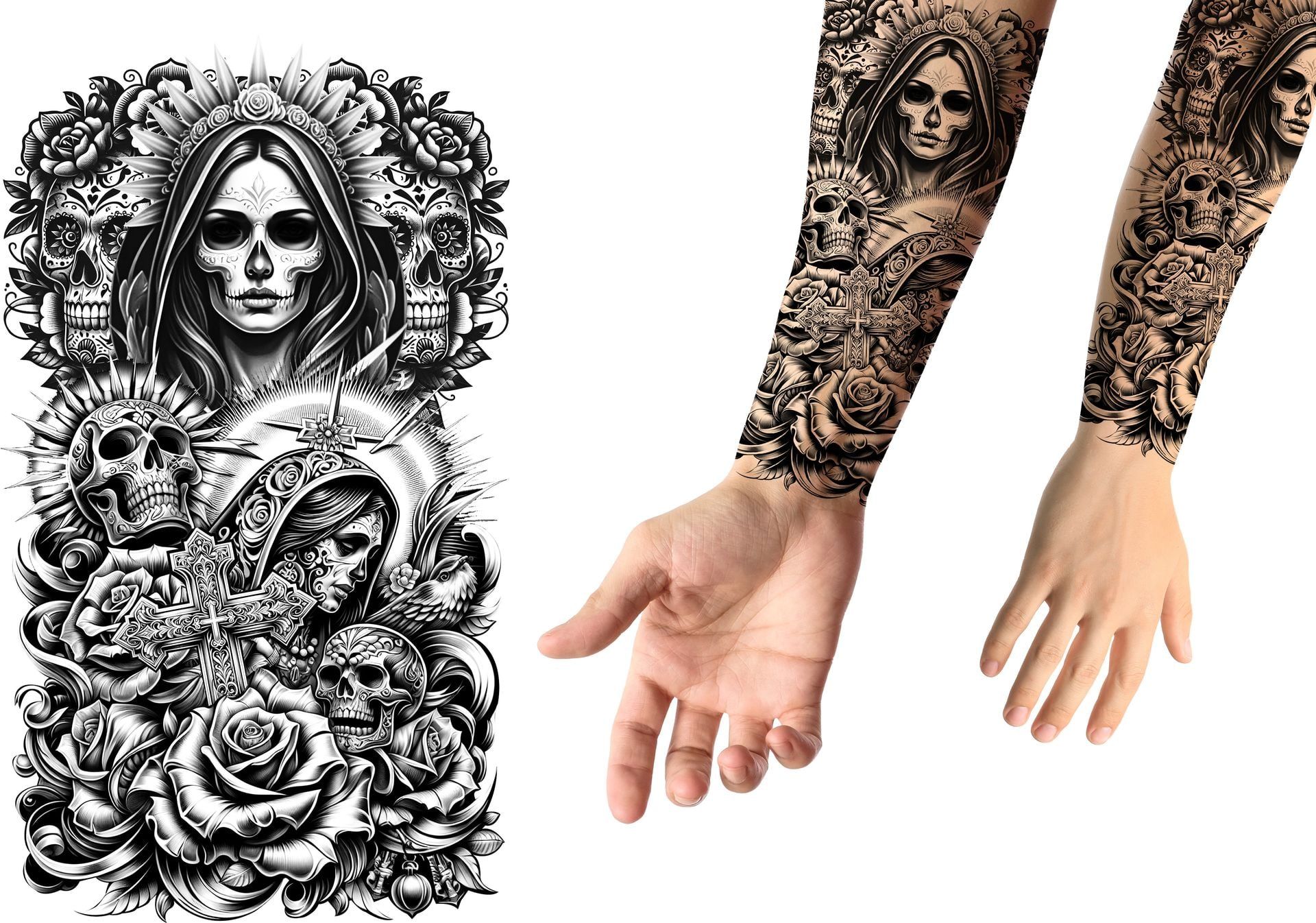 Dag Van De Doden Catrina Plak Tattoo