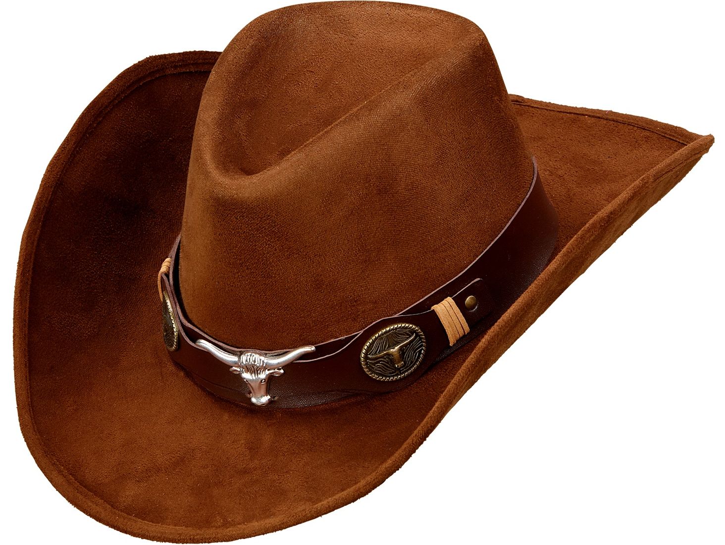 Dallas Suede Look Cowboyhoed Bruin