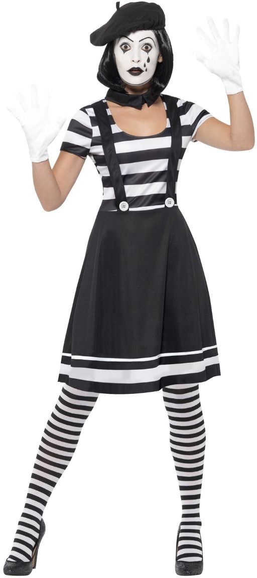 Dames Mime Artiest Kostuum