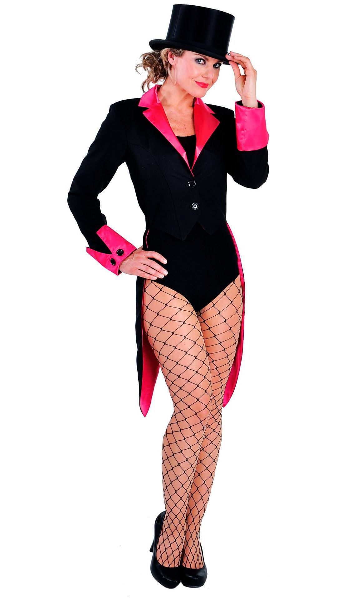 Dames Slipjas Zwart met Roze