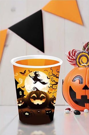 Dark Pumpkin Partybekers 240ml