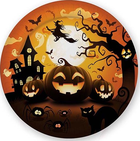 Dark Pumpkin Wegwerp Bordjes