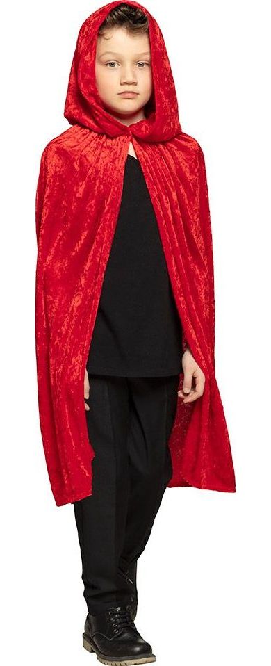 Dawn Fluwelen Cape Rood Kind