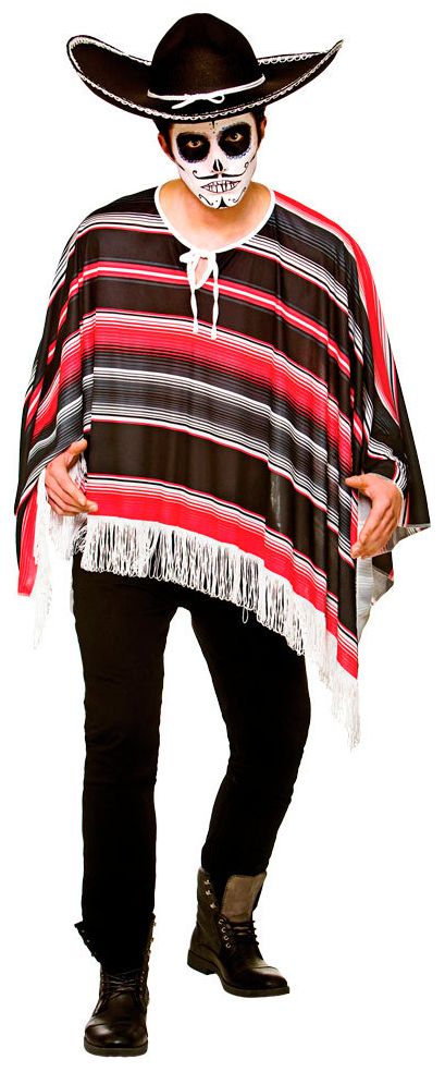Day of the dead bandiet poncho
