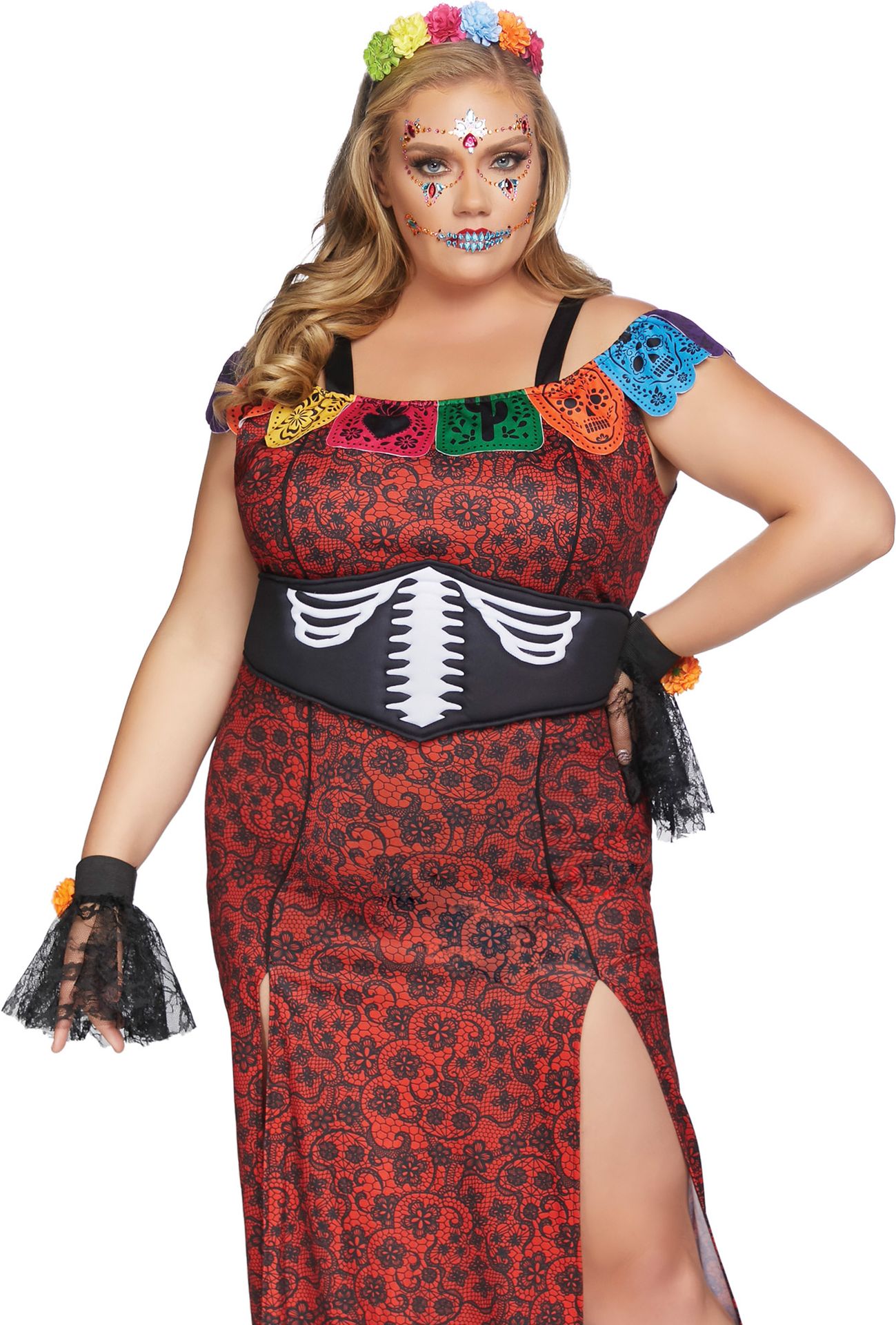 Day Of The Dead Kostuum Plussize