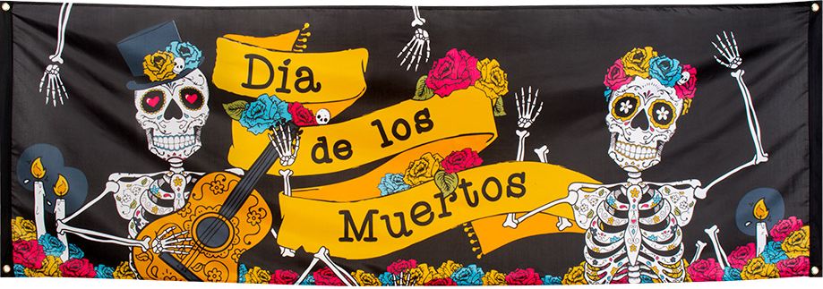 Day of the dead thema feest banner