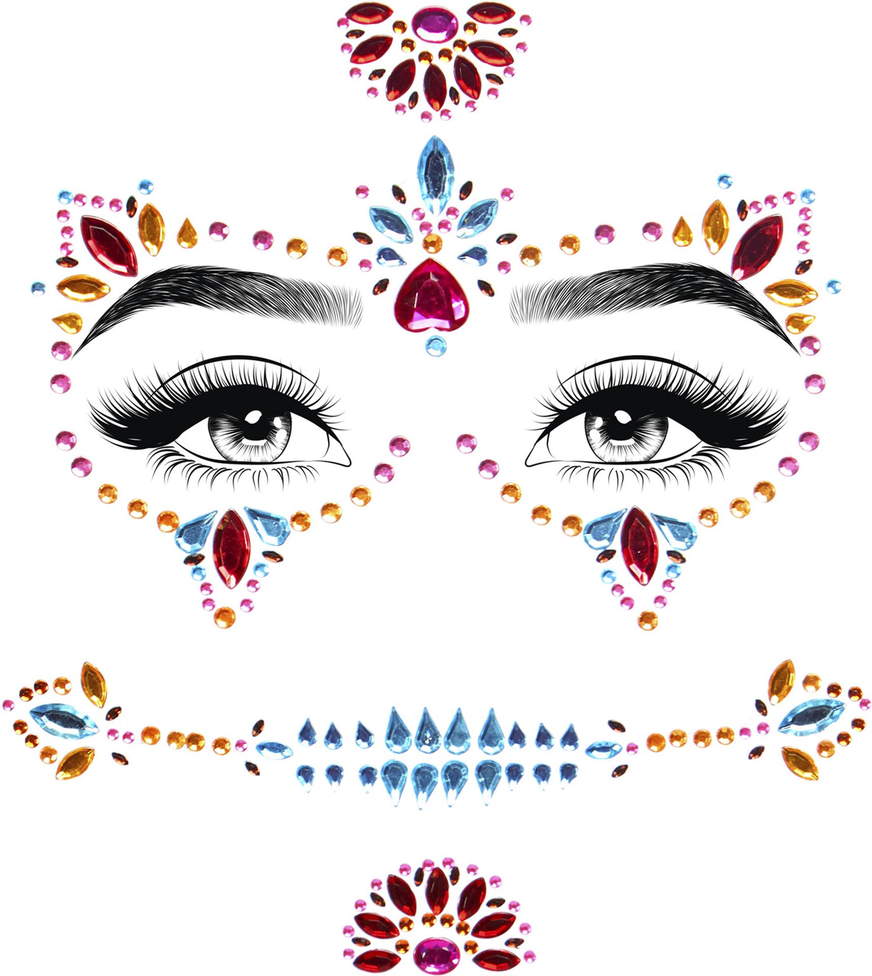 Day Of The Death Gezicht Jewel Stickers