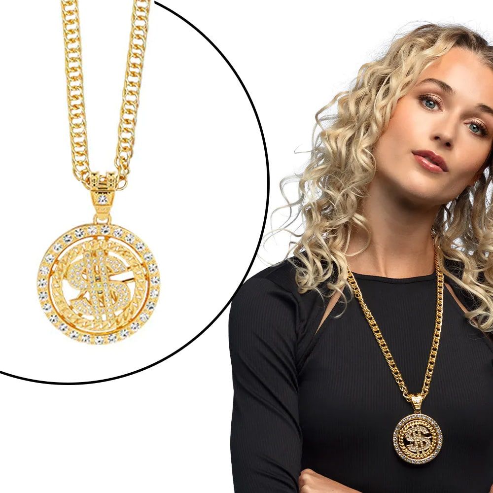 Deluxe Gouden Dollar Ketting