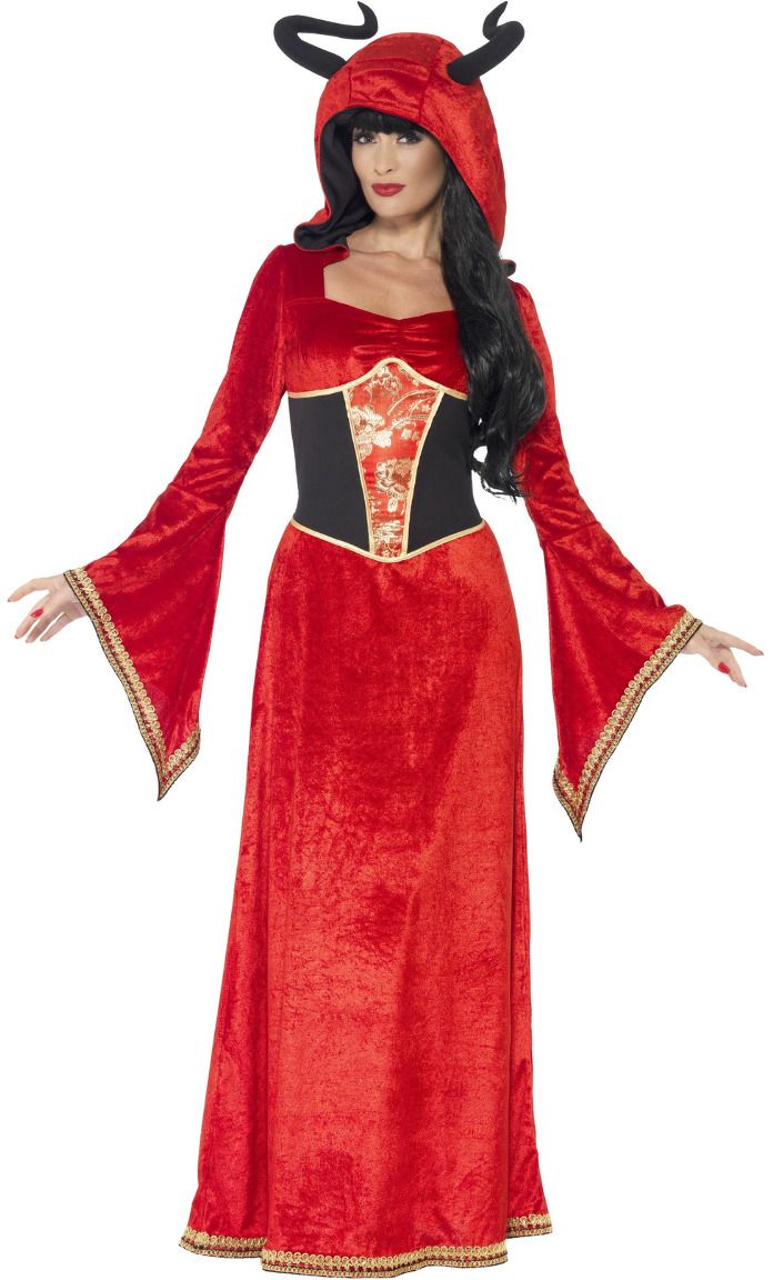 Demonisch Koningin Kostuum Rood