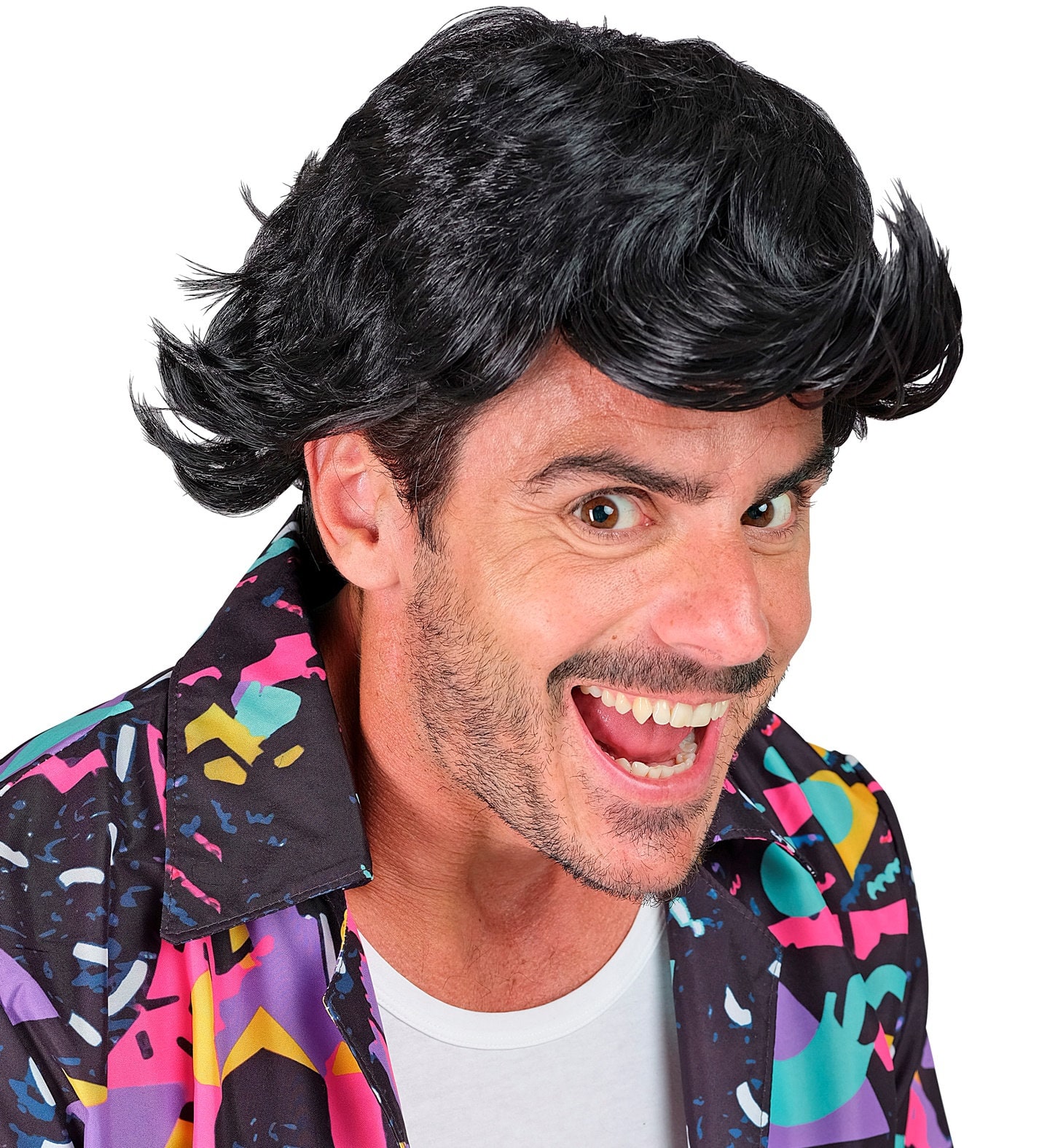 Detective Pruik Zwart Heren